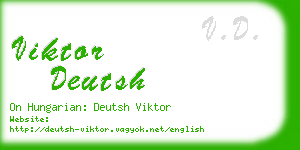 viktor deutsh business card